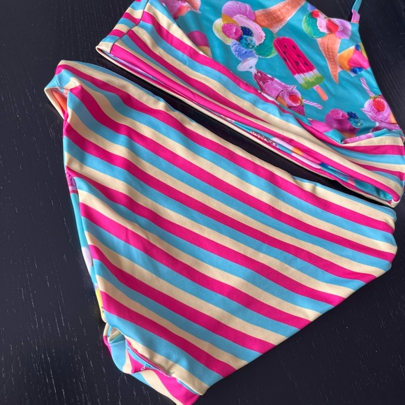 Monsoon Girls Reversible Bikini Size 12 - Picture 2 of 6